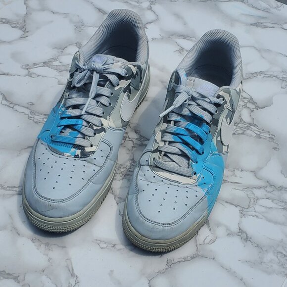 Size 8 - Nike Air Force 1 Low Camo Custom - Hand Painted - Signed - 823511-009 - Picture 7 of 12